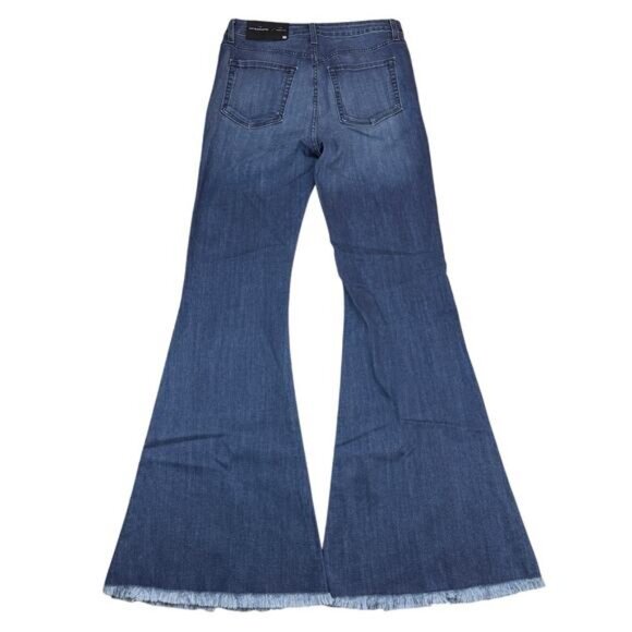 NWT JUST BLACK The Classic Bell Bottom Jean Size 30 Dark Denim - Picture 4 of 8